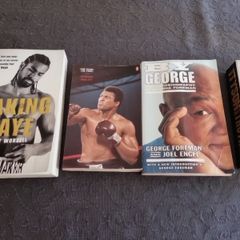 Four boxing books.
