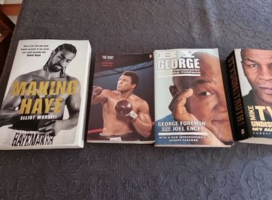Four boxing books.