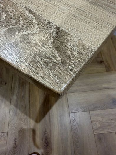 Oak veneer dining table