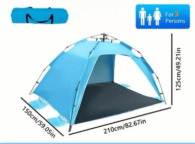 Beach Tent - Automatic! Super Extra Large. Folds Compact