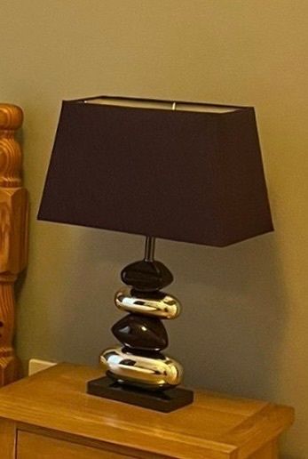 Curtains and Lamp