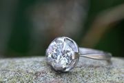 Large Art Deco 1.8ct Diamond Solitaire Ring - Platinum