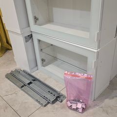 IKEA BESTA Cabinets with Glass Doors and Drawer Slides
