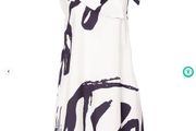Bnwt Naya navy &amp; white tunic top / dress layering piece statement collar