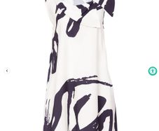 Bnwt Naya navy & white tunic top / dress layering piece statement collar