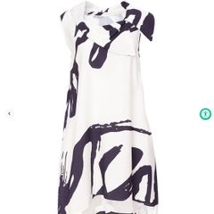 Bnwt Naya navy & white tunic top / dress layering piece statement collar