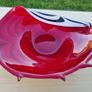 Murano Glass Red and Zebra Striped Conch Shell Bowl Image 10