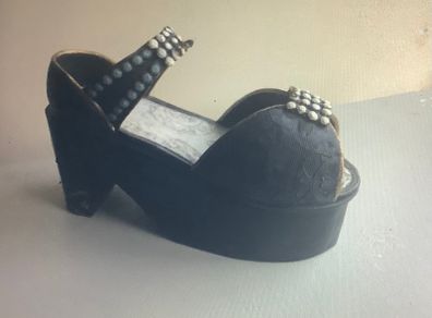 Wooden Jewellery Storage Box In Shape Shoe