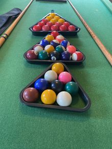 " POT BLACK" Snooker table and Pool table.