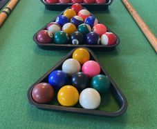 " POT BLACK" Snooker table and Pool table.