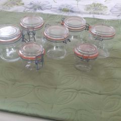 Set of 7 Mason style jars
