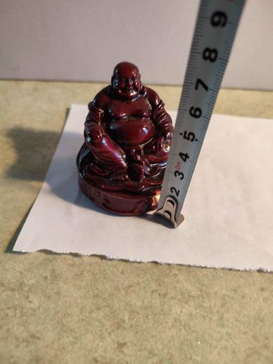 Small 2" Miniature Red Resin Buddha Figures Spiritual Hinduism