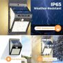 4 Pack 140LED Solar Security Lights Outdoor, Solar Motion Sensor Lights Image 4