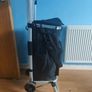 Folding Shopping Trolley on 6 Wheels, Aluminium Lightweight Shopping Cart with Insulated Cooling Bag, 2 Hooks, 2 Side Pockets, Stair Climbing Grocery Trolley, 60L Black Image 2
