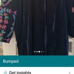 Stunning velvet embroidered coat size 20/22