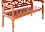Batavia Bench 136 cm Solid Mahogany Wood Dark Brown
