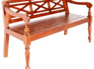main image for ad Batavia Bench 136 cm Solid Mahogany Wood Dark Brown