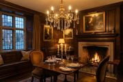Solid brass old chandelier thick arms and brass candle covers
