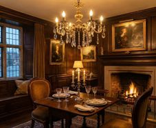 Solid brass old chandelier thick arms and brass candle covers
