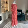 Ladies Pink & Orange Tie Dye Gypsy Midi Dress Image 7