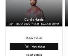 Calvin Harris X 2 Tickets Malahide