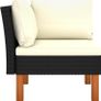 Outdoor Corner Sofa Seat  PE Rattan & Steel Frame with Cushions | Modern Garden Furniture Image 6