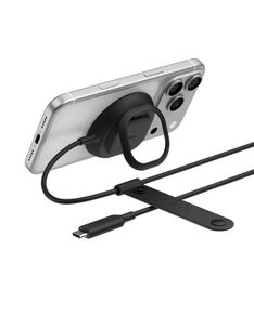 Belkin UltraCharge Magnetic Charger with Qi2 25W, Fast Wireless Charging Pad, MagSafe Compatible with Passive Cooling Technology, Kickstand for iPhone 17 Series, Pixelsnap, AirPods Pro - Black - Boxed Like New!