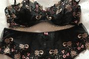NEXT Embroidered Bra 38D &amp; Matching Pants Set New