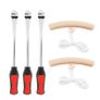 11.5" Tyre Lever Spoon Motorcycle Tyre Changing+ 2x Wheel Rim Protector Tools Iron Image 2