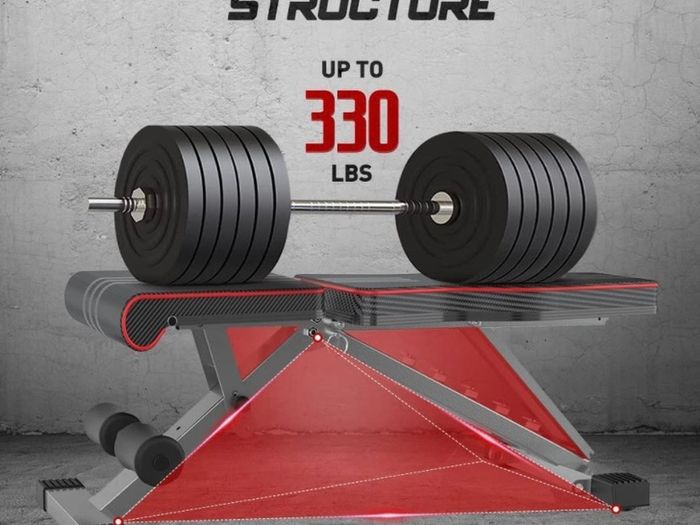 Adjustable Weight Bench Foldable, Fitness Workout Bench Weight Lifting Sit-up Multi-use Exercise Bench Flat Incline Decline Bench Press for Home Gym Training (FREE POSTAGE)