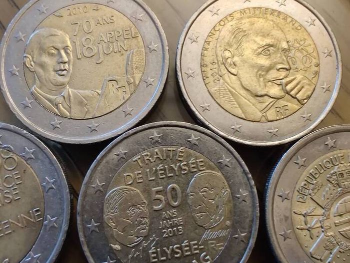 7 Commemorative Coins Lot 2 Euro