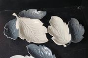 Vintage Rare CARLTON WARE Leaf Dishes x 3