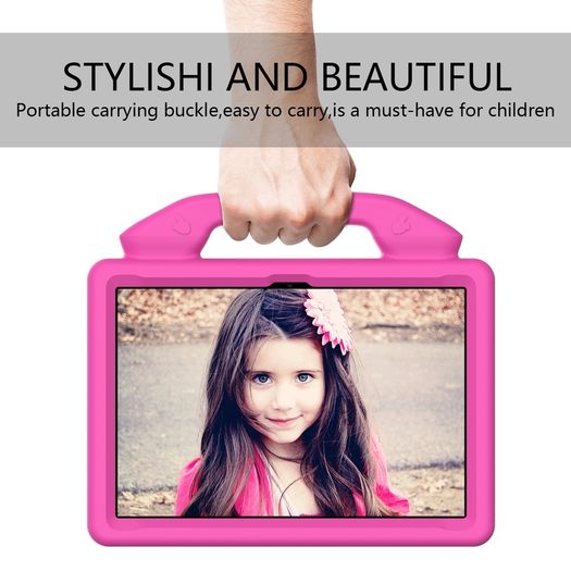 For Amazon Fire HD 8 2024 12th Gen Kids Case Shockproof Cover With Stand - Pink