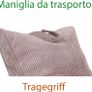 Bean Bag Corduroy Bean Bag Chair with Handle & Pocket  Modern Soft Seating Image 2
