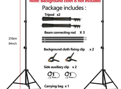 Photography Studio Backdrop Stand Photo Video Studio Background Stand Backdrop Support System Kit Scenery Shelf Frame Light Kit