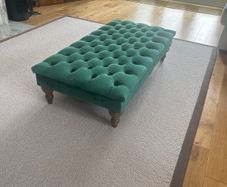 Chesterfield Upholstered Footstool- Coffee Table Chesterfield style deep buttoned
