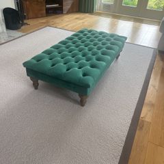 Chesterfield Upholstered Footstool- Coffee Table Chesterfield style deep buttoned