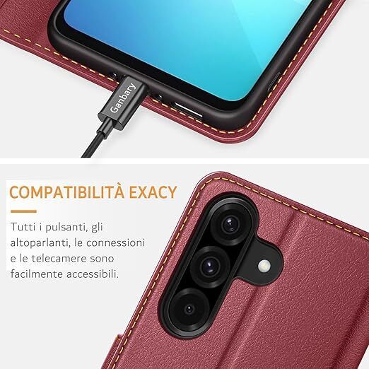 Wallet Book Case for Samsung Galaxy S26, S26 Plus, S26 Ultra Premium PU Leather Flip Wallet Case [Full Protection] [Card Slots] [Kickstand]
