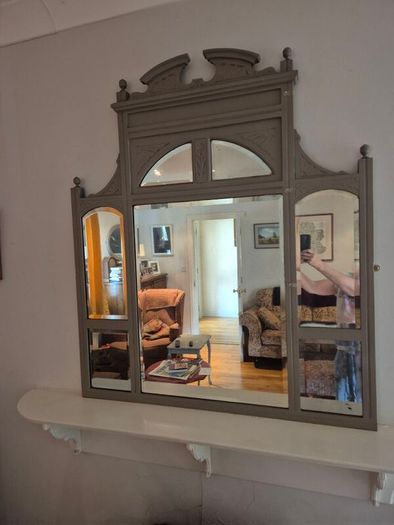 Vintage painted Overmantle