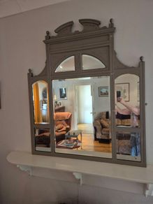 Vintage painted Overmantle