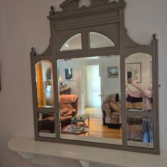 Vintage painted Overmantle