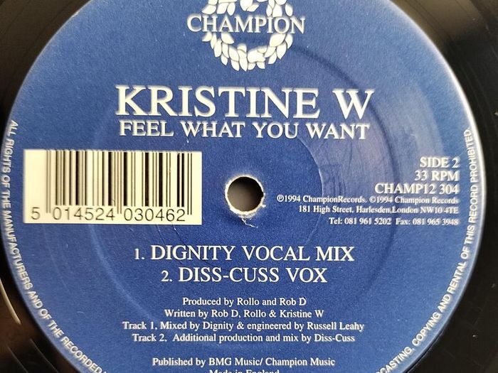 Kristine W - Feel What You Want - Champion Records - 90s VOCAL House BANGER!!