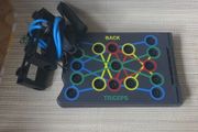 Crane push-up board with resistance bands