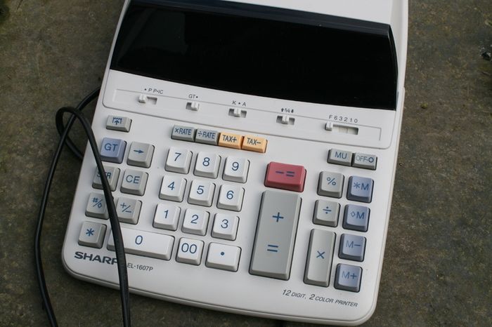 Sharp EL1607P 12 DIGIT Printing Calculator Mains Powered