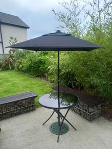 Garden Glass Table with Parasol