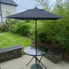 Garden Glass Table with Parasol