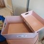 Set of two blush pink storage baskets Image 4