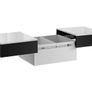 Extendable Slide Coffee Table Extendable Slide table Black Matte White Gloss Coffee Table Extendable Top Image 3