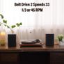 Bluetooth Vinyl Record Player with 36W Stereo Speakers, Wooden Turntable with Magnetic Cartridge, Adjustable Counterweight, Anti-Skate Control & RCA Output Image 2