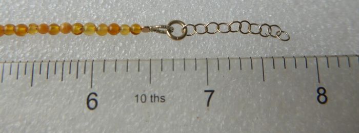 925 Sterling Silver Beaded Bracelet with Orange and Blue Stones